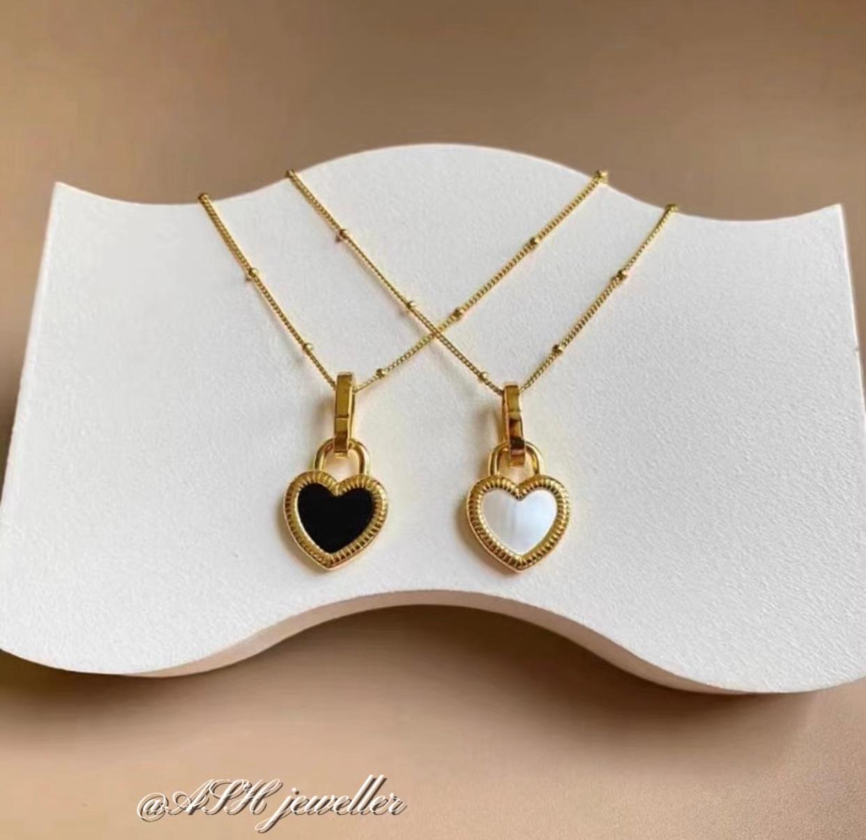 Titanium Steel Simple Style Heart Shape Plating Earrings Necklace